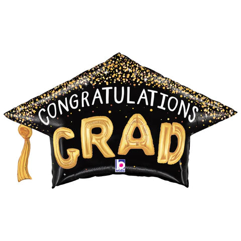 Betallic 30"Congratulations Confetti Grad Hat
